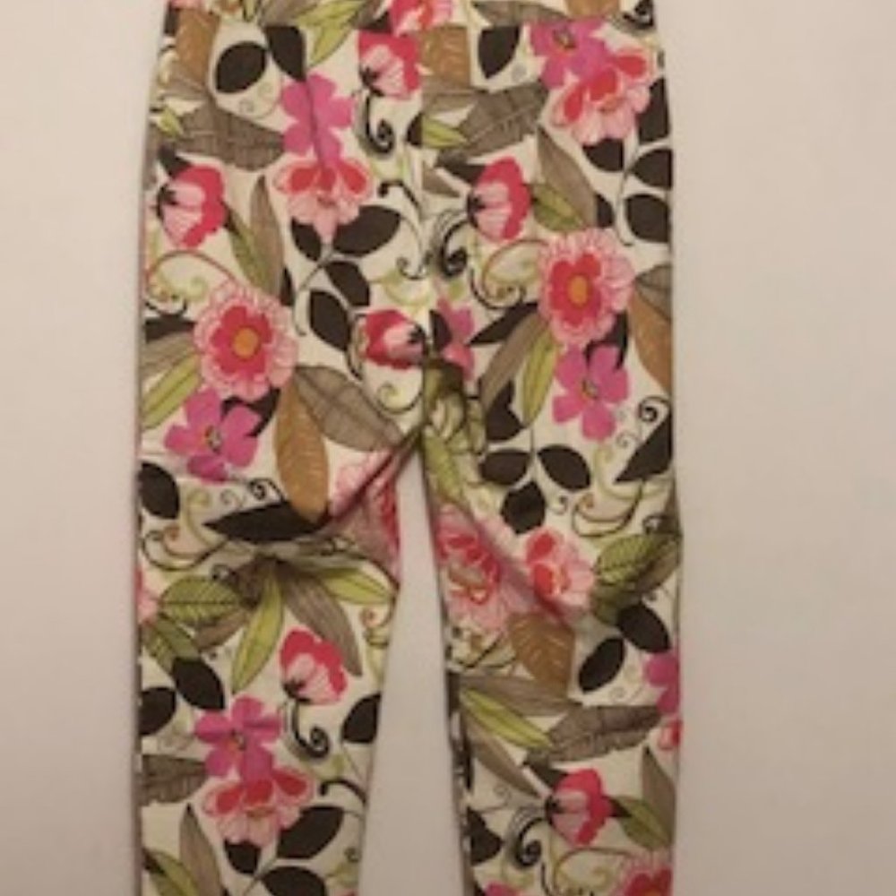 Sigrid Olsen Multicolor Floral Print Capris